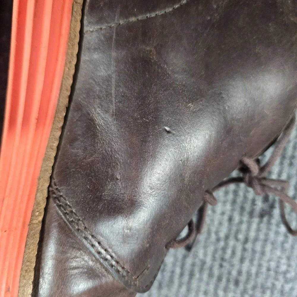 Cole Haan LunarGrand Boots Mens Size 10M Brown Leather Chukka Orange Sole